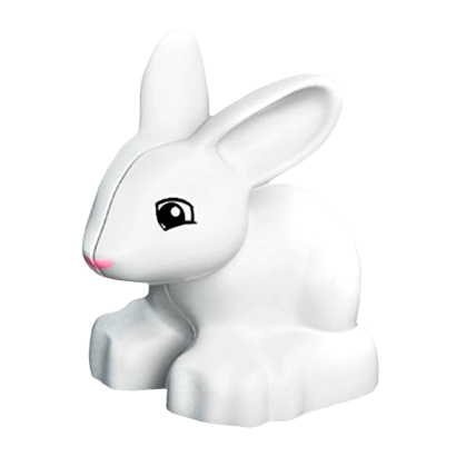 Фігурка Lego Animals Bunny Thin Pink Nose Pattern Duplo dupbunnyc01pb01 White Б/У - Retromagaz