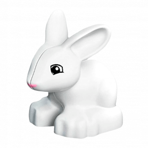 Фігурка Lego Animals Bunny Thin Pink Nose Pattern Duplo dupbunnyc01pb01 White Б/У - Retromagaz