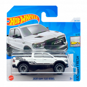 Машинка Базовая Hot Wheels 2020 Ram 1500 Rebel Factory Fresh 1:64 HTC52 White - Retromagaz