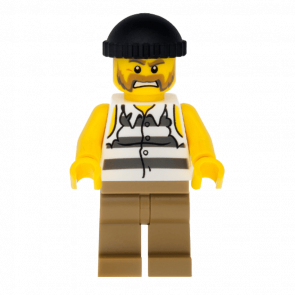 Фигурка Lego Police 973pb0987 Prisoner Torn out Sleeves City cty0479 Б/У - Retromagaz