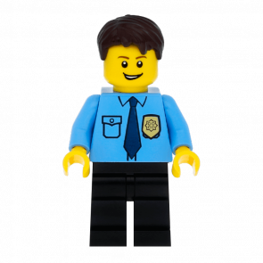 Фігурка Lego Police 973pb0801 Shirt with Dark Blue Tie and Gold Badge City cty0216 Б/У - Retromagaz