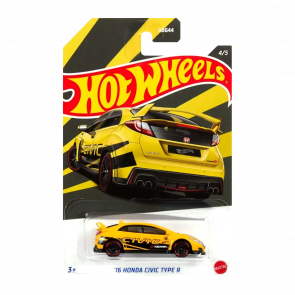 Тематична Машинка Hot Wheels '16 Honda Civic Type R Honda 1:64 HDH18 Yellow - Retromagaz