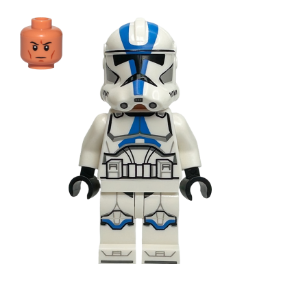 Фігурка Lego Республіка Clone Trooper 501st Legion Phase 2 Helmet with Holes Star Wars sw1337 75378 Б/У - Retromagaz