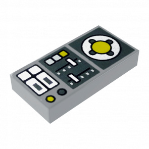 Плитка Lego Декоративна Groove with Vehicle Control Panel 1 x 2 3069bpb0847 6329662 Light Bluish Grey 4шт Б/У