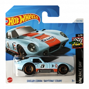 Машинка Базова Hot Wheels Shelby Cobra Daytona Coupe Gulf Race Day 1:64 HTC77 Blue - Retromagaz