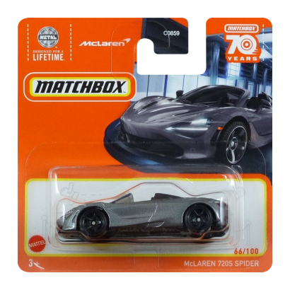 Машинка Большой Город Matchbox McLaren 720S Spider Showroom 1:64 HLD39 Grey - Retromagaz