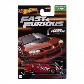 Тематическая Машинка Hot Wheels Mitsubishi Lancer Evolution IX Fast & Furious 1:64 HNR88/HNT03 Red