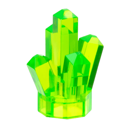 Скала Lego Драгоценность Crystal 5 Point 1 x 1 52 29377 30385 28623 6134621 6170292 Trans-Bright Green 4шт Б/У - Retromagaz