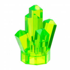 Скеля Lego Коштовність Crystal 5 Point 1 x 1 52 29377 30385 28623 6134621 6170292 Trans-Bright Green 4шт Б/У