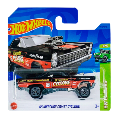 Машинка Базовая Hot Wheels '65 Mercury Comet Cyclone Gassers 1:64 HKH62 Black - Retromagaz