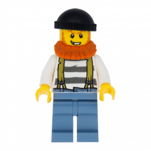 Фигурка Lego Police 973pb1909 Crook Male with Black Knit Cap City cty0513 1 Б/У