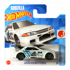 Машинка Базова Hot Wheels Godzilla Nissan Skyline GT-R (R32) J-Imports 1:64 HKJ13 White - Retromagaz