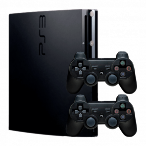 Набір Консоль Sony PlayStation 3 Slim 120GB Black Б/У  + Геймпад Бездротовий RMC Новий - Retromagaz