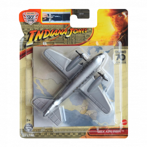 Тематическая Машинка Matchbox Airliner Indiana Jones Sky Busters 1:64 HVM49 Silver - Retromagaz