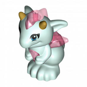 Фигурка Lego Воздух Dragon Elves Baby with Molded Trans-Dark Pink Stomach Spines Animals 26090pb07 Light Aqua Б/У