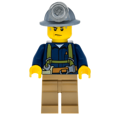 Фігурка Lego Construction 973pb1252 Miner Mining Helmet Sweat Drops City cty0311 Б/У - Retromagaz