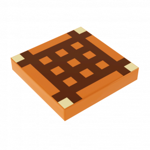 Плитка Lego Декоративна Groove with Dark Brown Minecraft Crafting Table Grid Pattern 2 x 2 3068bpb0893 6097003 Medium Nougat 4шт Б/У