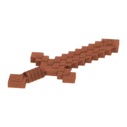 Оружие Lego Minecraft Sword Pixelated 18787 6093622 Reddish Brown Б/У - Retromagaz