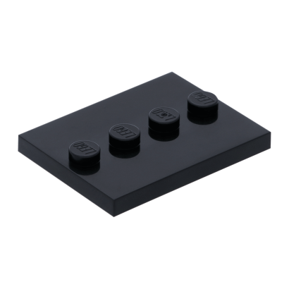 Плитка Lego Модифікована 4 Studs in Center 3 x 4 88646 17836 4571146 6076678 Black 10шт Б/У - Retromagaz