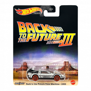 Машинка Premium Hot Wheels Back to the Future Time Machine - 1955 DMC Delorean Rep. Entertainment 1:64 HCP22 Silver - Retromagaz