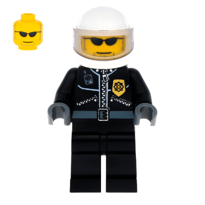 Фигурка Lego Police 973pb0261 Leather Jacket with Gold Badge City cty0006 Б/У - Retromagaz