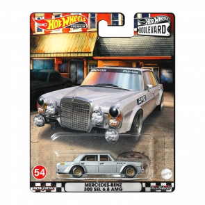 Машинка Premium Hot Wheels Mercedes-Benz 300 SEL 6.8 AMG Boulevard 1:64 HCR14 Grey