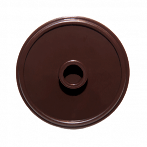 Оружие Lego Щит Round with Stud and Ring Around Edge 91884 17835 4618190 Dark Brown Б/У - Retromagaz