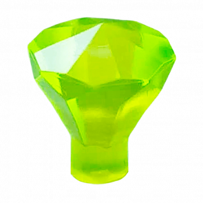 Скала Lego Драгоценность Jewel 24 Facet 1 x 1 30153 28556 4114505 6247790 Trans-Neon Green 20шт Б/У