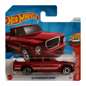 Машинка Базова Hot Wheels '63 Studebaker Champ Hot Trucks 1:64 HTC35 Red - Retromagaz