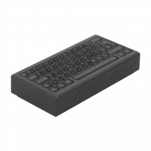 Плитка Lego Декоративна Groove with Computer Keyboard Standard Pattern 1 x 2 3069bpb0030 4200903 4493478 Dark Bluish Grey 4шт Б/У