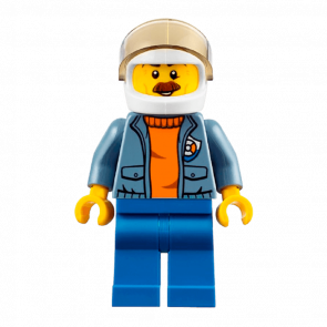 Фигурка Lego Coast Guard 973pb2864 Helicopter Pilot with Moustache City cty0828 Б/У