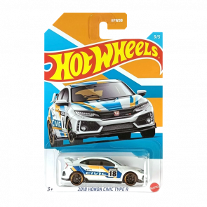 Тематическая Машинка Hot Wheels 2018 Honda Civic Type R Honda 1:64 HDH19 White - Retromagaz