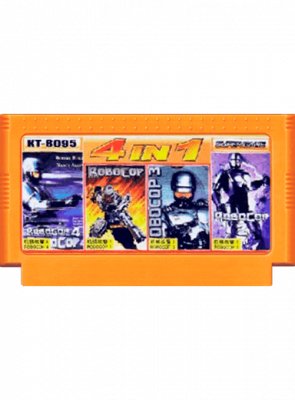 Збірник Ігор RMC Famicom Dendy 4 in 1 RoboCop 1, 2, 3 (4) Англійська Версія Тільки Картридж Новий - Retromagaz