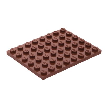 Пластина Lego Обычная 10шт 6 x 8 3036 4223729 Reddish Brown Б/У - Retromagaz