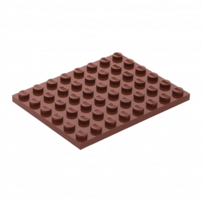 Пластина Lego Обычная 10шт 6 x 8 3036 4223729 Reddish Brown Б/У - Retromagaz