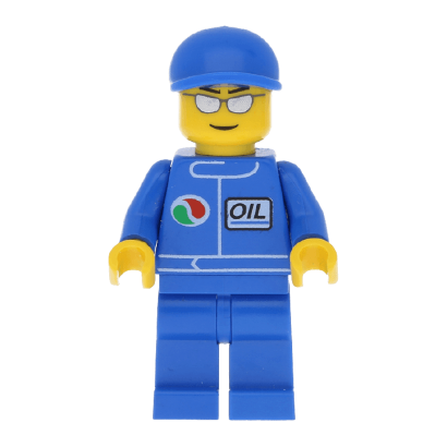 Фігурка Lego Race 973pb0106 Blue Short Bill Cap Silver Sunglasses City oct068 Б/У - Retromagaz