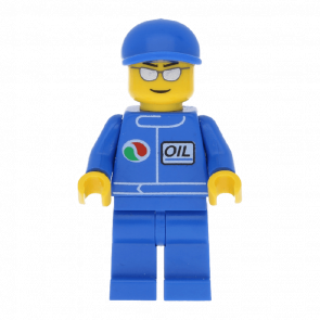 Фігурка Lego Race 973pb0106 Blue Short Bill Cap Silver Sunglasses City oct068 Б/У - Retromagaz