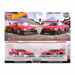 Машинка Premium Hot Wheels Nissan Skyline Silhouette / LB-ER34 Super Silhouette 2-Packs 1:64 HBL96/HKF49 Red 2шт - Retromagaz