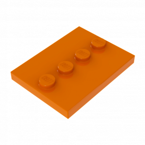 Плитка Lego Модифікована 4 Studs in Center 3 x 4 88646 17836 6224537 Orange 4шт Б/У