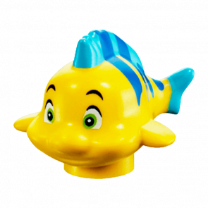 Фігурка Lego Вода Fish Little Mermaid with Blue Stripes Lime Eyes Animals 15679pb03 6056851 Yellow Б/У