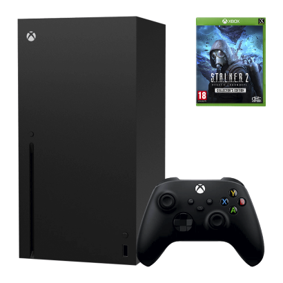 Набір Консоль Microsoft Xbox Series X 1TB Black Б/У  + Гра S.T.A.L.K.E.R. 2: Серце Чорнобиля (Heart of Chornobyl) Collector's Edition Українська Озвучка Новий - Retromagaz