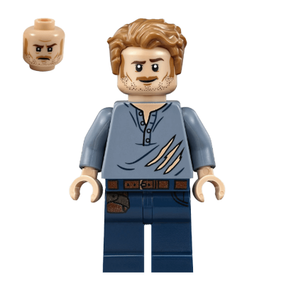 Фігурка Lego Jurassic World Owen Grady Ripped Shirt Films jw020 Б/У - Retromagaz