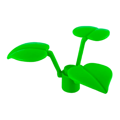 Рослина Lego Flower Stem with 3 Large Leaves x8 6255 4107432 6269048 Bright Green Б/У - Retromagaz