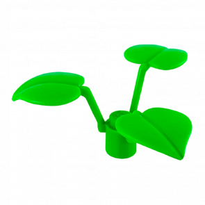 Рослина Lego Flower Stem with 3 Large Leaves x8 6255 4107432 6269048 Bright Green Б/У