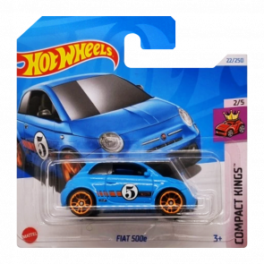 Машинка Базова Hot Wheels Fiat 500e Compact Kings 1:64 HTD03 Blue - Retromagaz