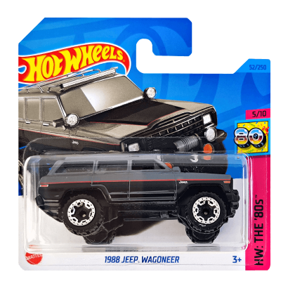 Машинка Базовая Hot Wheels '88 Jeep Wagoneer The `80S 1:64 HKG86 Dark Grey - Retromagaz