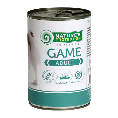 Влажный Корм для Собак с Пищевой Аллергией Nature's Protection Adult Game 400g - Retromagaz