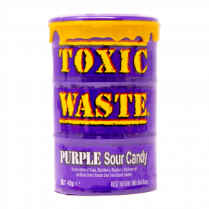 Конфеты Toxic Waste Purple Sour Candy 42g - Retromagaz