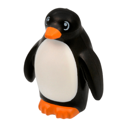 Фигурка Lego Земля Penguin with Flippers and Stud on Back with Orange Beak Animals 26076pb01 6160317 Black Б/У - Retromagaz