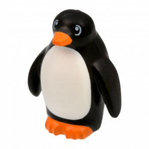 Фігурка Lego Земля Penguin with Flippers and Stud on Back with Orange Beak Animals 26076pb01 6160317 Black Б/У - Retromagaz